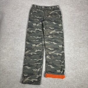 Wrangler ATG Pants Boys Size 16 Straight Leg Camo Ripstop Canvas Fleece Lined